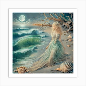 A Serene And Enchanting Illustration Of A Lullaby Wwccxoorqlgaj5 E13ky2g Dn0q50yhsgk5dzf Zhnniw Art Print