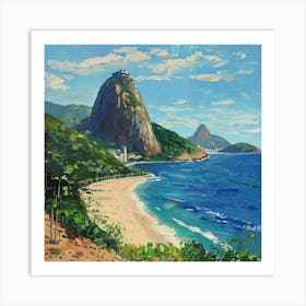 A Sugarloaf Mountain In Rio De Janeiro Oil Paint 1719996612 3 Art Print