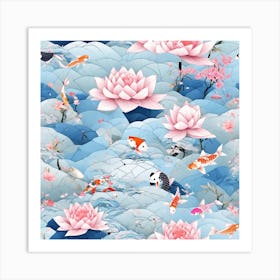 Koi Pond Art Print