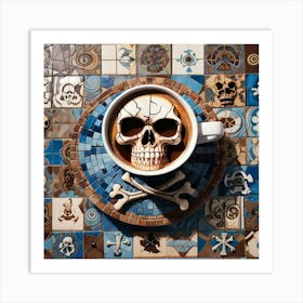 Coffee Skull 1 Art Print