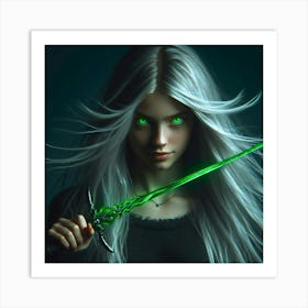 Girl With A Sword 4 Art Print