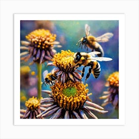 Swarm of bees 2 Art Print