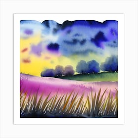 Watercolor Skies 1 Art Print