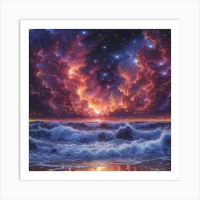 Ocean At Night Art Print