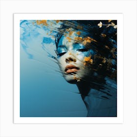 Underwater Portrait Of A Woman Art Print