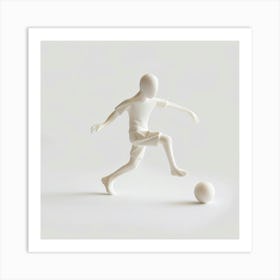 Soccer Player Kicking A Ball 1 Art Print