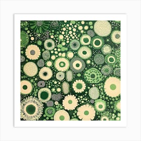 Yayoi Kusama Inspired Flowers Art Print