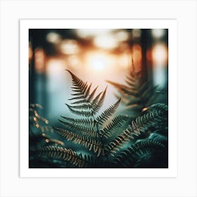 Ferns In The Forest 1 Art Print