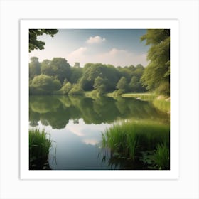 Lake In The Woods 7 Art Print