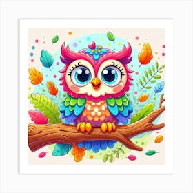 Illustration Owl 7 Art Print