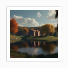 House By The Lake 3 Art Print