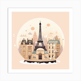 Paris France 1 Snowglobe Art Print