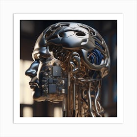 Cyborg Head 13 Art Print