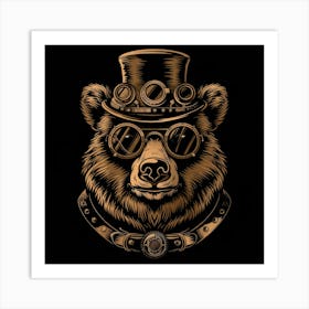 Steampunk Bear 25 Art Print