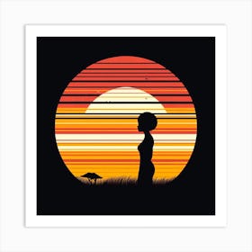 Sunset Silhouette 3 Art Print
