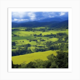Green Hills In The Blue Ridge Mountains Art Print