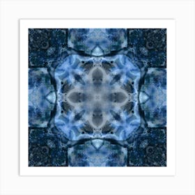 Abstract Pattern Dark Blue Indigo 5 Art Print