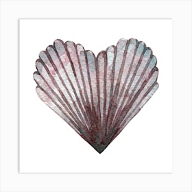 Heart Of Shells Watercolor Art Print