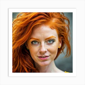 Female Ginger Hair Woman Redhead Unique Distinctive Fiery Vibrant Bright Bold Striking St (6) Art Print