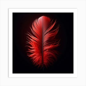 Red Feather 1 Art Print