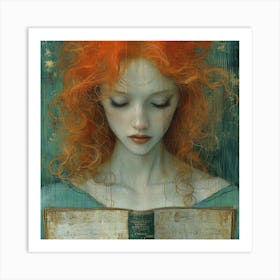 Girl With Red Hair Art Print