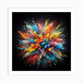 Colorful Powder Explosion 10 Art Print