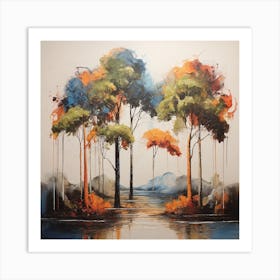 Trees In The Water Art Print