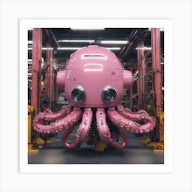 Pink Octopus Art Print