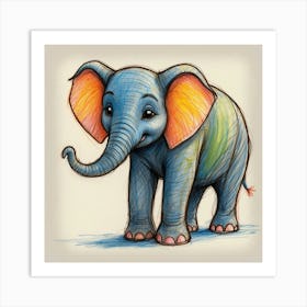 Little Elephant 4 Art Print