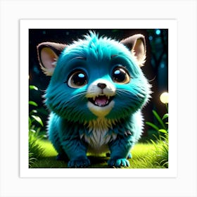 CUTE CRITTER HAPPY Art Print