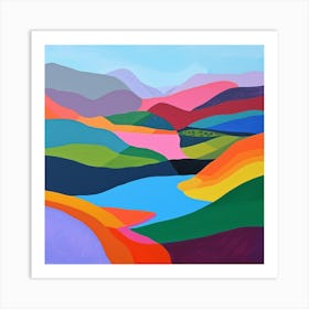 Colourful Abstract Lake District National Park England 2 Art Print
