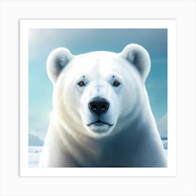 Polar Bear portrait  Art Print