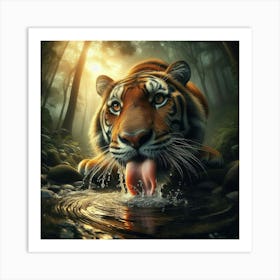 Tiger In The Forest 6 Art Print