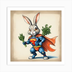 Super Bunny 23 Art Print