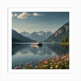 Fjords And Mountains Art Print