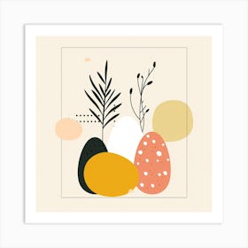 Abstract Easter Eggs Art Print