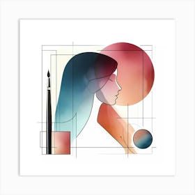 Abstract Of A Woman 6 Art Print