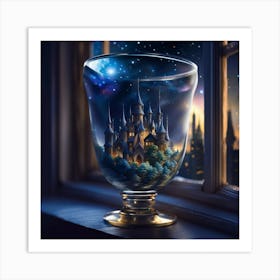 Fairytale Castle In A Glass Art Print
