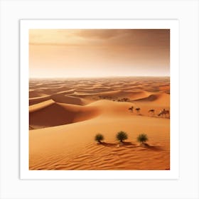 Desert Landscape - Desert Stock Videos & Royalty-Free Footage Art Print