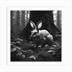 Rabbit In The Woods 18 Art Print