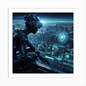 Futuristic Woman 1 Art Print