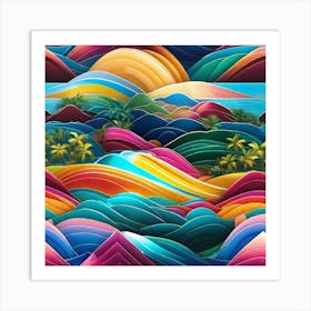 Colorful Landscape 5 Art Print