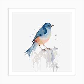 Watercolor Bird Art Print