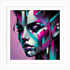 Contemporary Portrait Of A Woman Painting Art Print