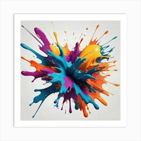 Colorful Paint Splash 14 Art Print