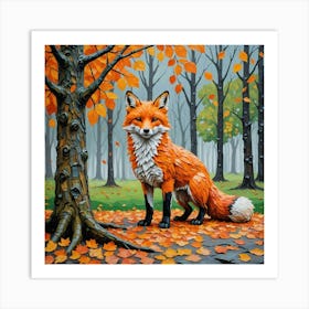 Fox In Autumn Art Print