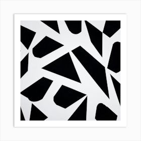 Abstract Black And White Pattern 2 Art Print