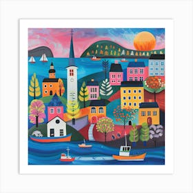 Kids Travel Illustration Helsinki 2 Art Print