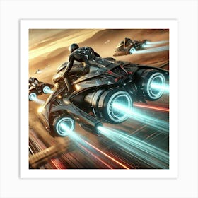 Asterian Gravity Bikes High Speed Mobility Art Print