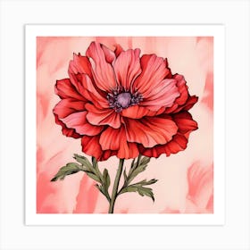 Red Poppy 4 Art Print